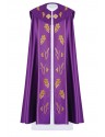 Embroidered cope, IHS + grapes - purple (6H)