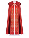 Embroidered cope, IHS + chalice - red (9H)