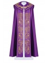 Embroidered cope, IHS - purple (12H)