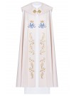 Embroidered Marian cope ecru - (14H)