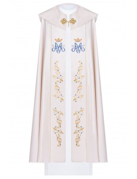 Embroidered Marian cope ecru - (14H)