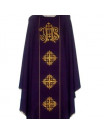 Chasuble with IHS symbol embroidered via belt