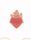 Embroidered tablecloth Heart with crown (2H)