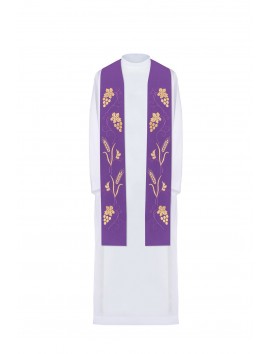 Embroidered purple priest's stole (5H)