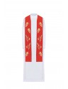 Embroidered red priest's stole (7H)