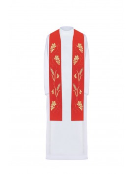 Embroidered red priest's stole (7H)