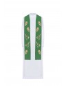 Embroidered green priest's stole (8H)