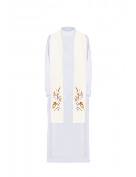 Embroidered ecru priest's stole (10H)