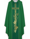Chasuble with computer-embroidered belt, liturgical colors