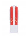 Embroidered red priest's stole (12H)