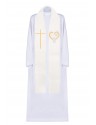 Étole de mariage brodée, écru (21H)