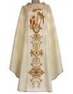 Chasuble ecru rosette Christmas, decorative stones (6)