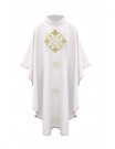 Mass chasuble white with eucharistic embroidery