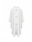 Mass chasuble white with eucharistic embroidery