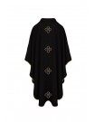 Mass chasuble black with Eucharistic embroidery