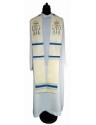 Embroidered Marian stole, ecru (1K)