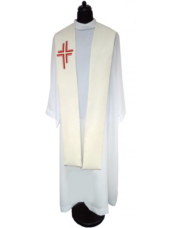 Stola sacerdotale, ricamata con croce decorativa (1K)