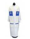 Marian priest's stole, embroidered, ecru (3K)