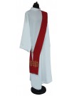 Double-sided deacon&#039;s stole green-red (5K)