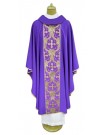 Purple priest chasuble, woven - Crosses (4K)