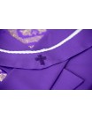 Purple priest's chasuble, woven belt - Crosses (5K)