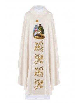 Embroidered chasuble with image of the Holy Family (1H)