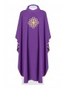 Casulla con cruz bordada - morada (H186)