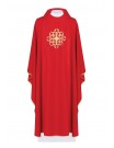 Chasuble with embroidered cross - red (H187)