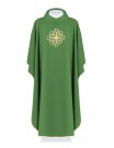 Chasuble with embroidered cross - green (H188)