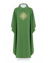 Casula con croce ricamata - verde (H188)