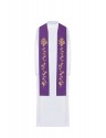 Purple stole with embroidered IHS (23H)