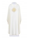 Chasuble avec croix brodée - écru (H189)