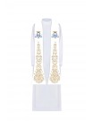 Embroidered white stole, Marian embroidery (27H)