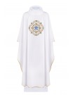 Marian chasuble embroidered - white (H190)