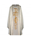 Catholic Chasuble with Cross Symbol and Wheat Embroidery