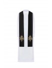 Black stole with embroidered IHS (41H)