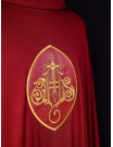 Embroidered chasuble with IHS symbol - red (H197)