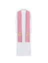 IHS embroidered pink stole (45H)