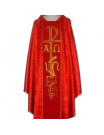 Catholic Chasuble with Cross Symbol and Wheat Embroidery