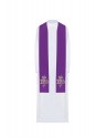 IHS embroidered purple stole (46H)
