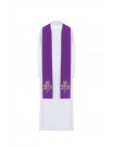 IHS embroidered purple stole (46H)