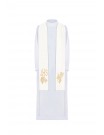 IHS embroidered ecru stole (48H)