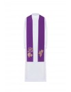 IHS embroidered purple stole (50H)