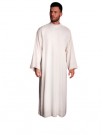 Priest alb white, linen, natural weave - LINEN (H6)