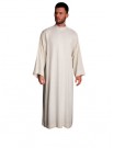 Ecru priest alb, linen, natural weave - LINEN (H7)