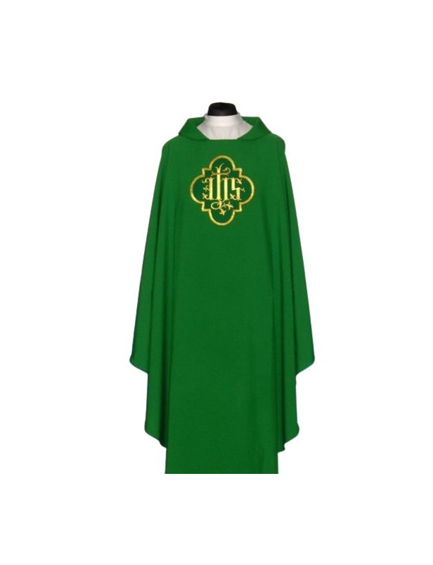 Chasuble with embroidered emblem