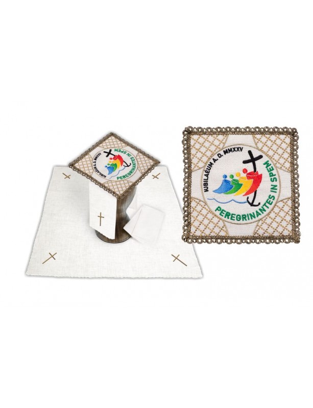 Chalice linen set Jubilee 2025 (Peregrinantes in Spem) - LINEN (2)