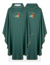 Embroidered green chasuble Peregrinantes in Spem (2) - JUBILEE ROME 2025