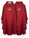 Embroidered red chasuble Peregrinantes in Spem (3) - JUBILEE ROME 2025