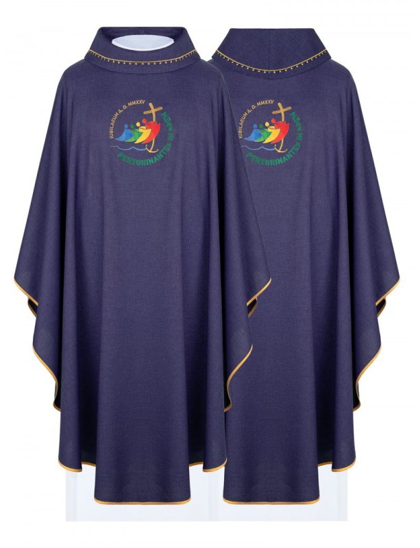 Embroidered chasuble purple Peregrinantes in Spem (4) - JUBILEE ROME 2025